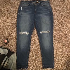 Lane Bryant Distressed Skinny/Ankle Jeans